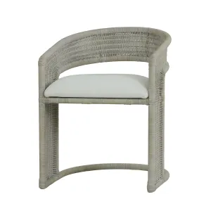 CR Hampton Natural  Rattan Fabric Seat Dining Chair thumbnail 9