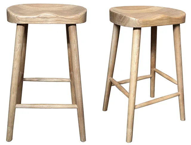 MF Tractor Solid Timber Counter Stool