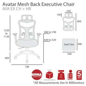 MA Avatar Mesh Back Executive Chair thumbnail 2