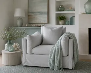 CR Durham Fabric Upholstered Swivel Chair thumbnail 2