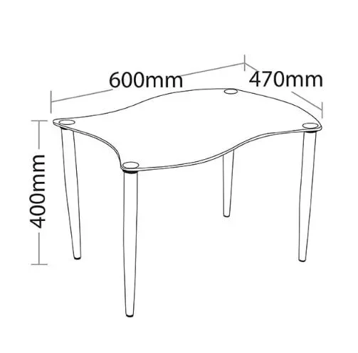ST Impress Glass Top Reception Area Coffee Table