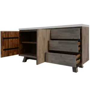 VI Liberty Concrete Top Solid Timber 2 Door 3 Drawer Buffet thumbnail 3