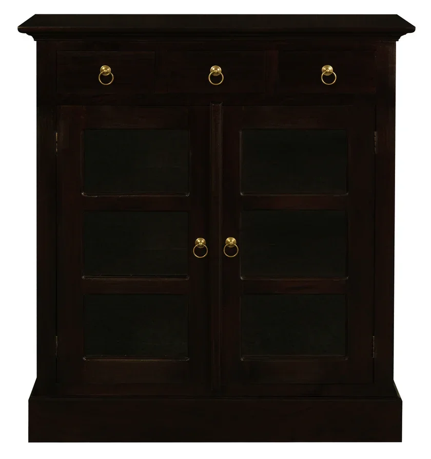 CT Tasmania Solid Timber 3 Drawer 2 Door Display Cabinet