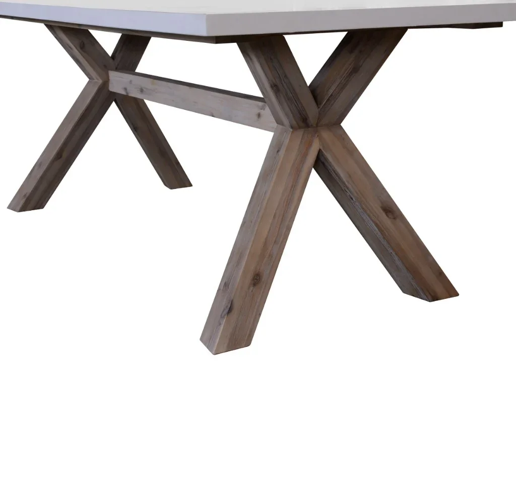 VI LIberty Concrete Top Timber Base Dining Table