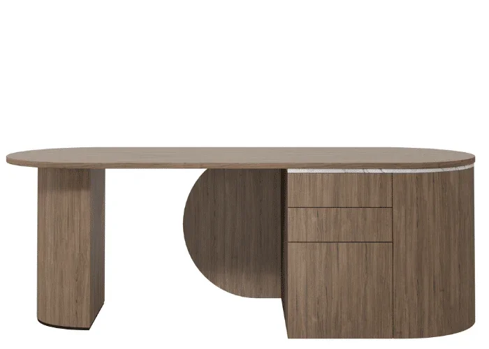 DD Jessie Curved Front Panel Executive Desk