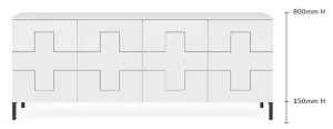 DD Vida 4 Door Credenza Buffet thumbnail 3