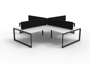 RL Infinity Loop 4 People Corner Workstation with Ecopanel Screen thumbnail 4