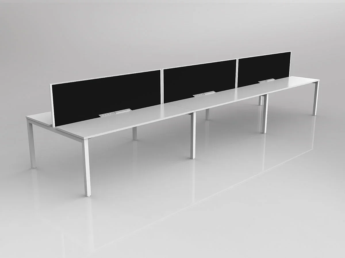 OL Axis 6 User Double Sided Workstation with Screen - Splice Fabric thumbnail 11