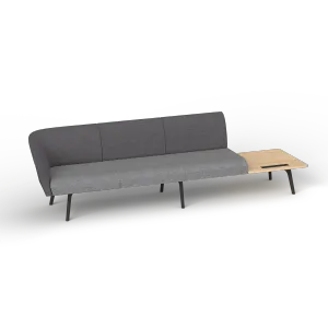OL Willow Fabric Upholstered Reception Area Sofa with Side Table thumbnail 12