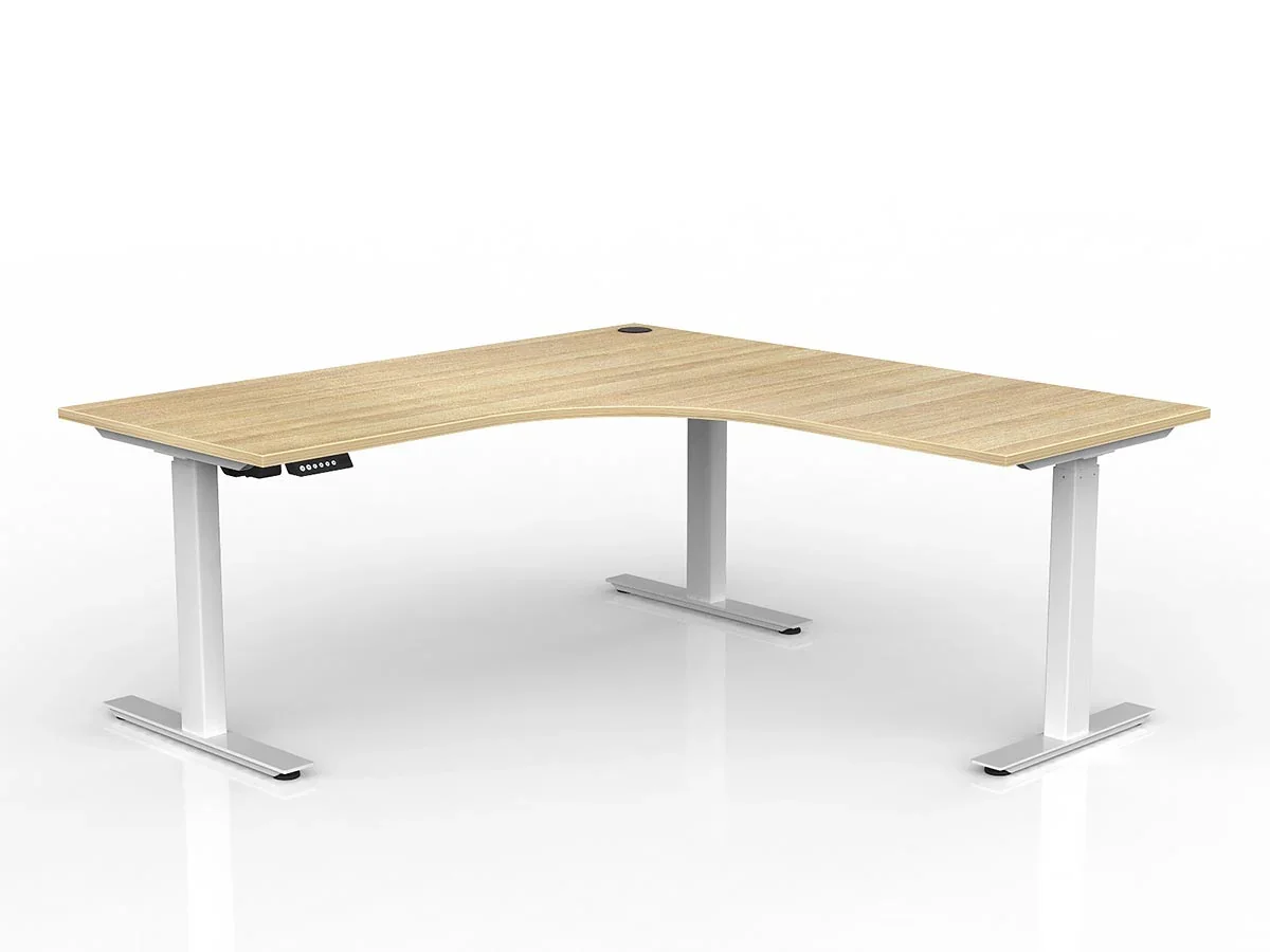 OL Agile Electric Height Adjustable 2 Column 90° Corner Workstation thumbnail 9