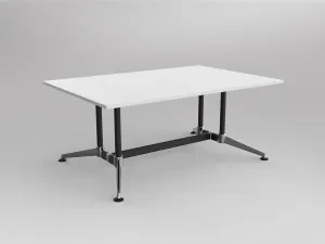 OL Modulus Twin Post Chrome Collar Leg Boardroom Table thumbnail 4
