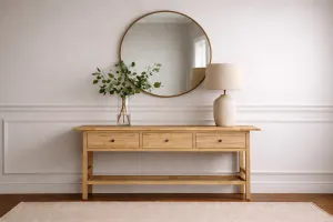 CR Sonoma Solid Timber 3 Drawer Console Table thumbnail 5