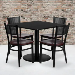 MA Cast Iron Pedestal Base Square Meeting Table thumbnail 2