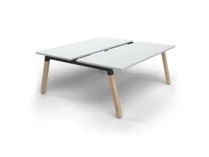 OL Plantation Melamine Top Timber Leg 2 Users Double Sided Desk thumbnail 10