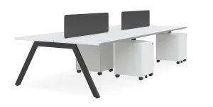 DD Vista Double Sided Workstation For 4 Person with Sonic Screen thumbnail 2