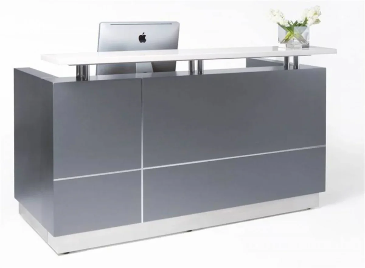 GP Hugo Reception Counter in 2 Pack Finish and Stone Hob