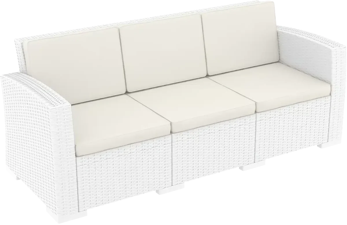 FL Monaco Hospitality Outdoor 3 Seater Lounge with Cushion
