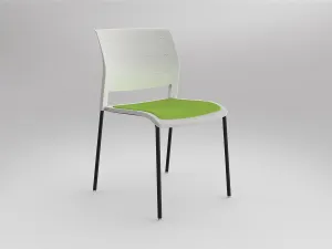 OL Game Upholstered Seat Breakout Chair -4 Legs White Shell thumbnail 10