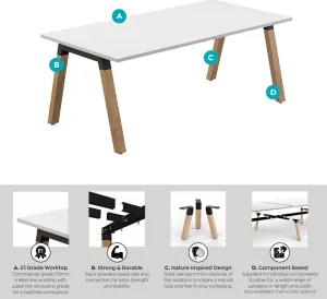 OL Plantation Round Meeting Table in White Top thumbnail 5