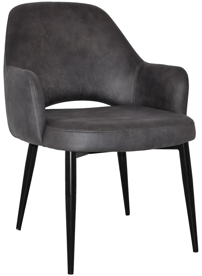 EZ Albury Black Metal Leg Upholstered Hospitality XL Armchair