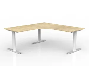 OL Agile 90° Fixed Height Corner Desk – Oak thumbnail 4