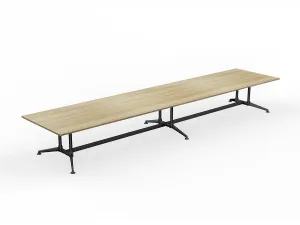 OL Modulus Twin Post All Black Collar Leg Boardroom Table thumbnail 9