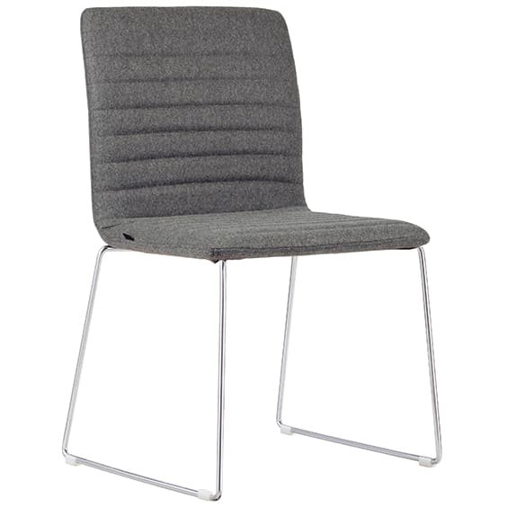 ST Smoke Sled Base Fully Upholstered Breakout Chair