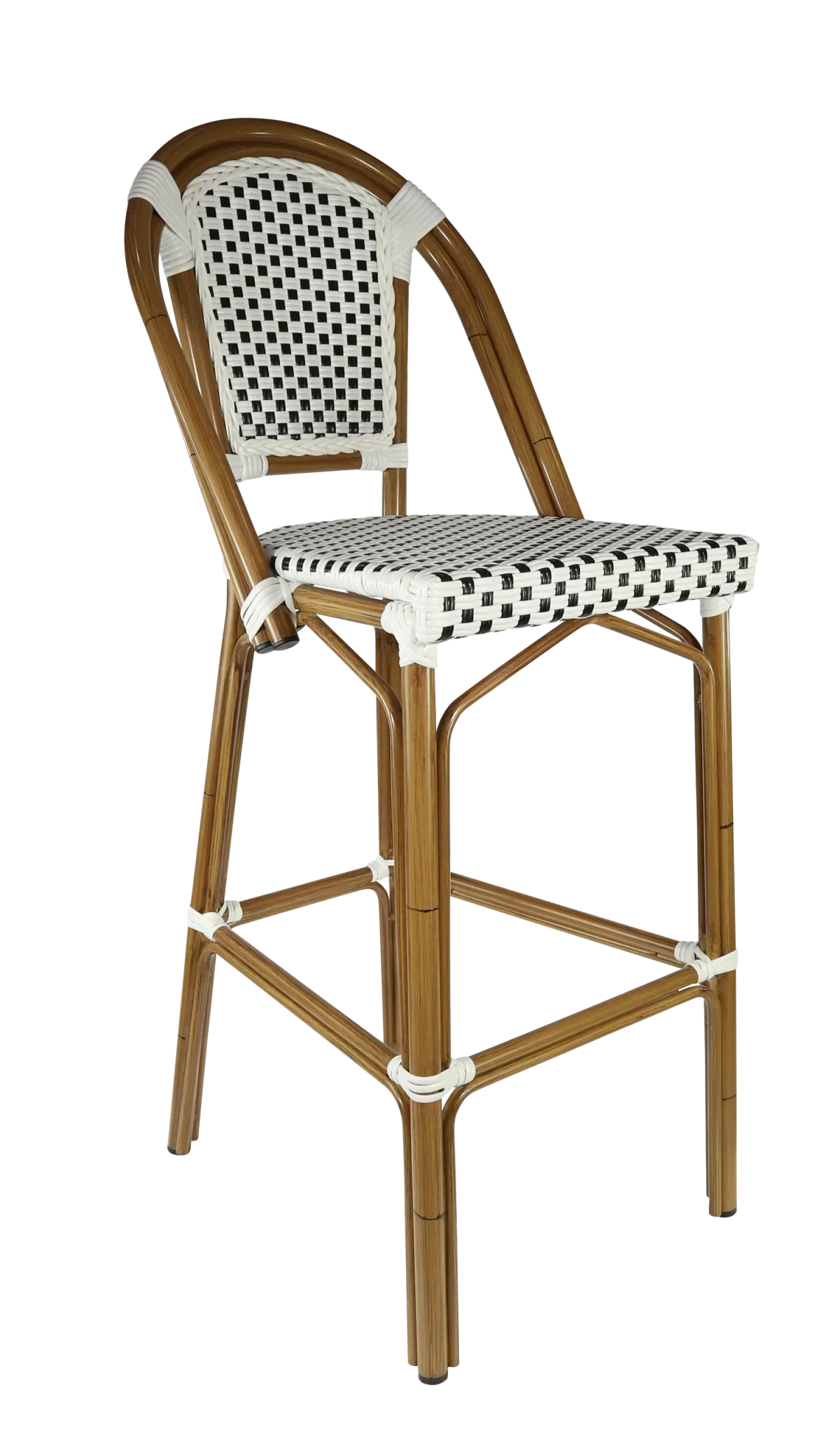 FL Eiffel Aluminium Frame PE Wicker Hospitality Outdoor Bar Chair