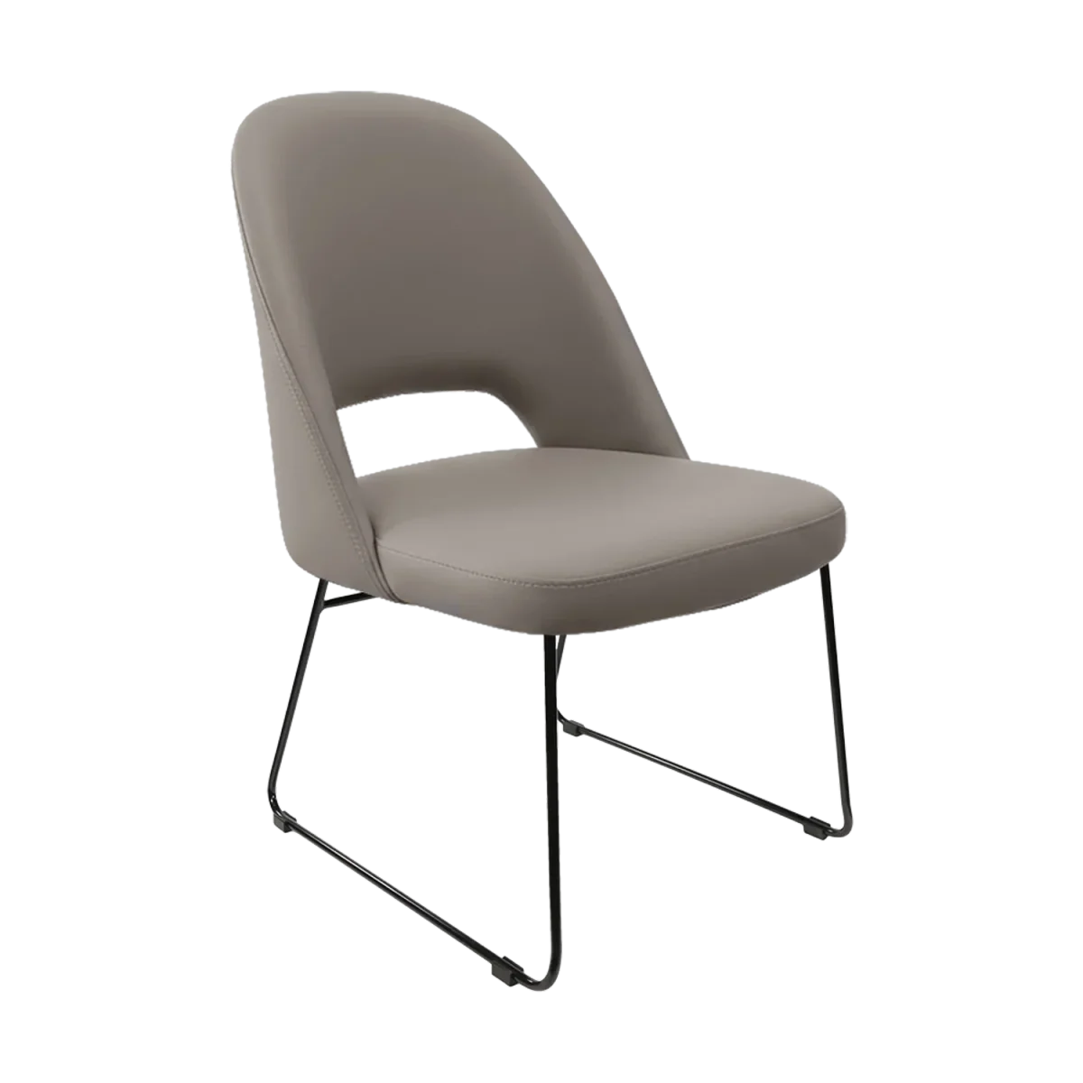 FL Orleans Upholstered Aluminium Sled Base Hospitality Dining Chair