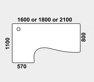 DD CC Plus CLDQ Q Shaped Top System Desk thumbnail 3