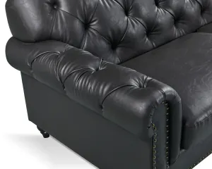 BT Barclay Chesterfield PU Leather Upholstered 2 Seater Sofa thumbnail 6