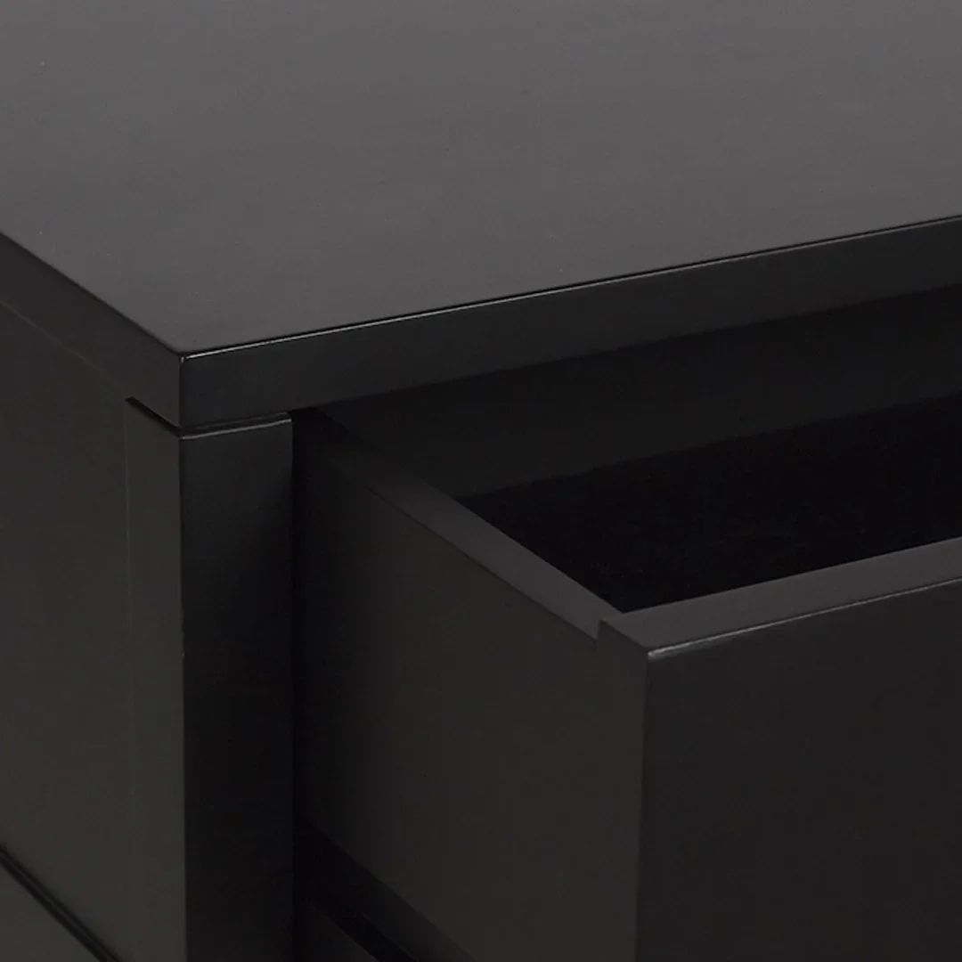 SH Ankara Large Black Bedside Table