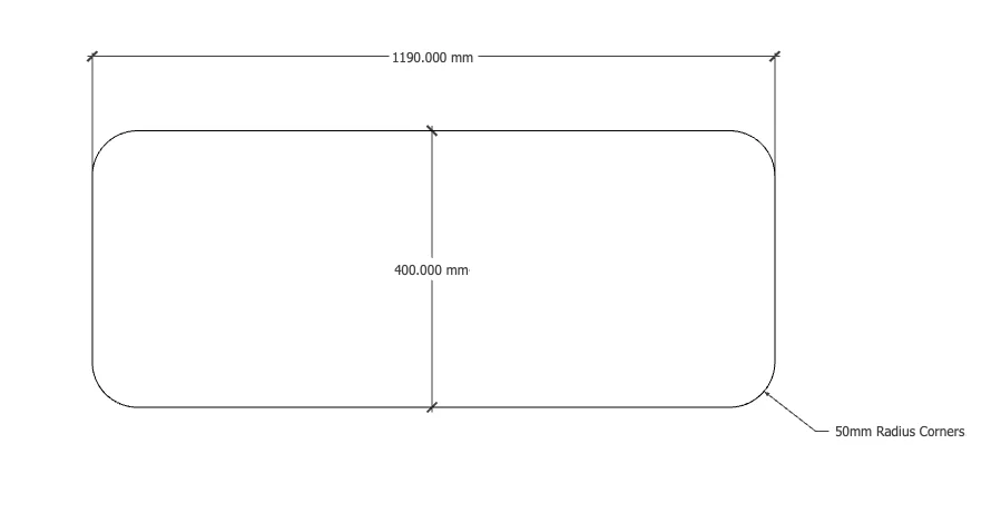 RL Acouline Desk Mounted Screen - 24mm Thick