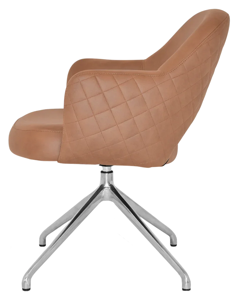EZ ARM CHAIR ALBURY TRESTLE V2 POLISHED ALUM
