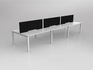 OL Axis 6 User Double Sided Workstation with Screen - Splice Fabric thumbnail 9