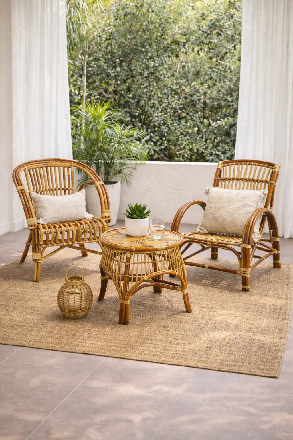 CR Bowen Rattan Verandah Armchair