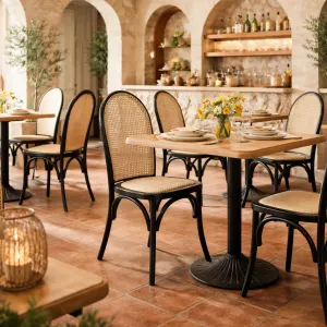 MF Tropez Beechwood Frame Rattan Seat Dining Chair thumbnail 3