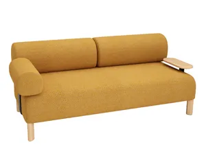 DD Cailloux 2 Seater Fabric Breakout Sofa with Armrest & Table thumbnail 4