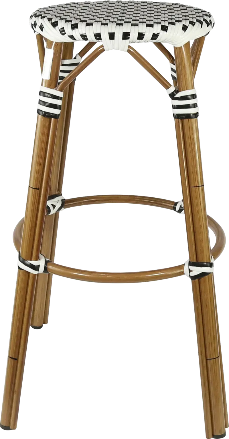 FL Eiffel Aluminium Framed PE Wicker Hospitality Outdoor Barstool