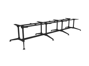 OL Modulus Meeting Table Twin Post Triple Span All Black Frame thumbnail 1