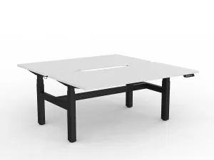 OL Agile Motion+ Electric Height Adjustable Shared Desk – White Top Black Frame thumbnail 19