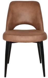 EZ Albury Black Metal Leg Upholstered Hospitality Dining Chair thumbnail 3