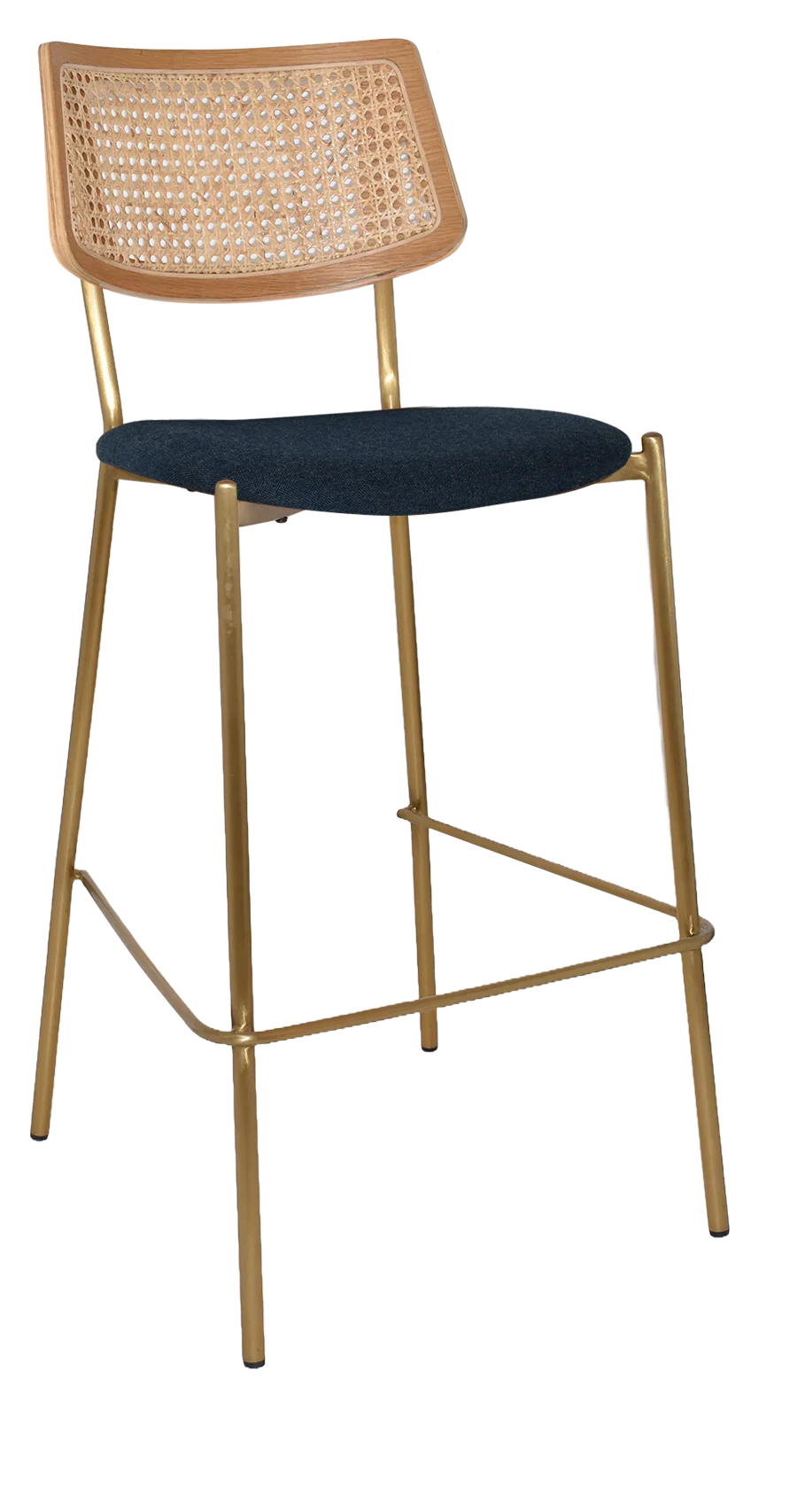 EZ Texas Metal Leg Rattan Back Barstool - Natural thumbnail 14