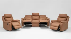 VI William Fabric 3 Seater with 2 Single Seater Recliner Lounge thumbnail 3