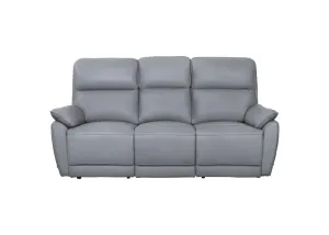 VI York Leather Upholstered 3 Seater Recliner Lounge thumbnail 4