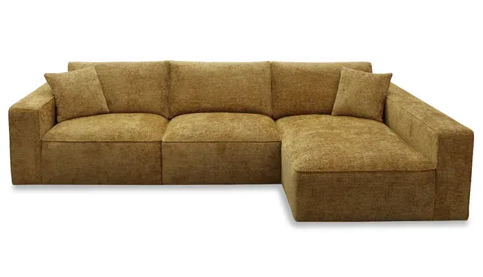 EL Hilton Fabric Upholstered 2 Seater Chaise Sofa
