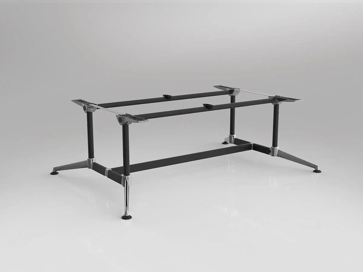 OL Modulus Twin Post Single Span Meeting Table Frame