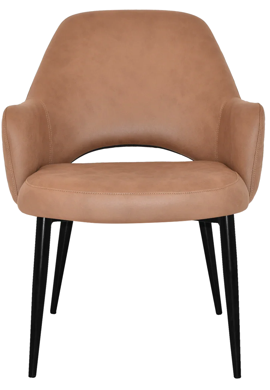 EZ Albury Black Metal Leg Upholstered Hospitality XL Armchair
