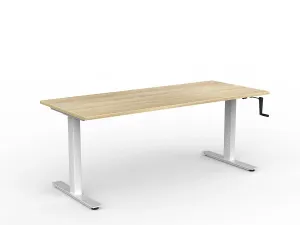 OL Agile Winder Height Adjustable Desk - White Frame thumbnail 17