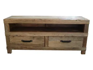 MF Industrial Iron 2 Drawer Entertainment Unit thumbnail 1